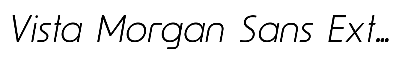 Vista Morgan Sans Extra Light Italic